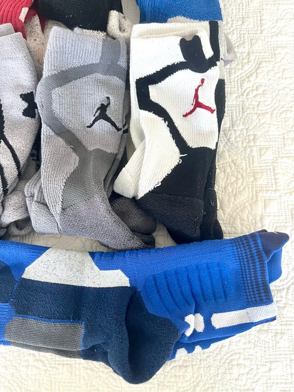 Nike Elite Socks, Jordan, Under Armour - 7 Performance Basketball Crew Men's XL